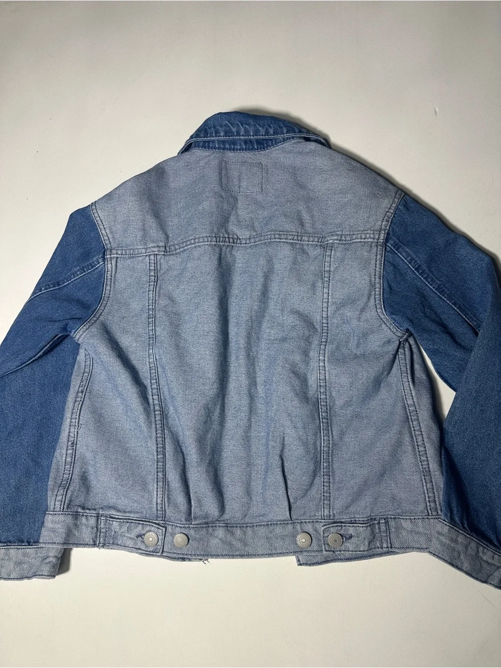 Levi's Kids Two-Tone Light and Dark Blue Denim Jacket
